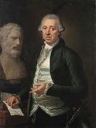 Portrait of Domenico de Angelis with the bust of Bias of Priene Carlo Labruzzi